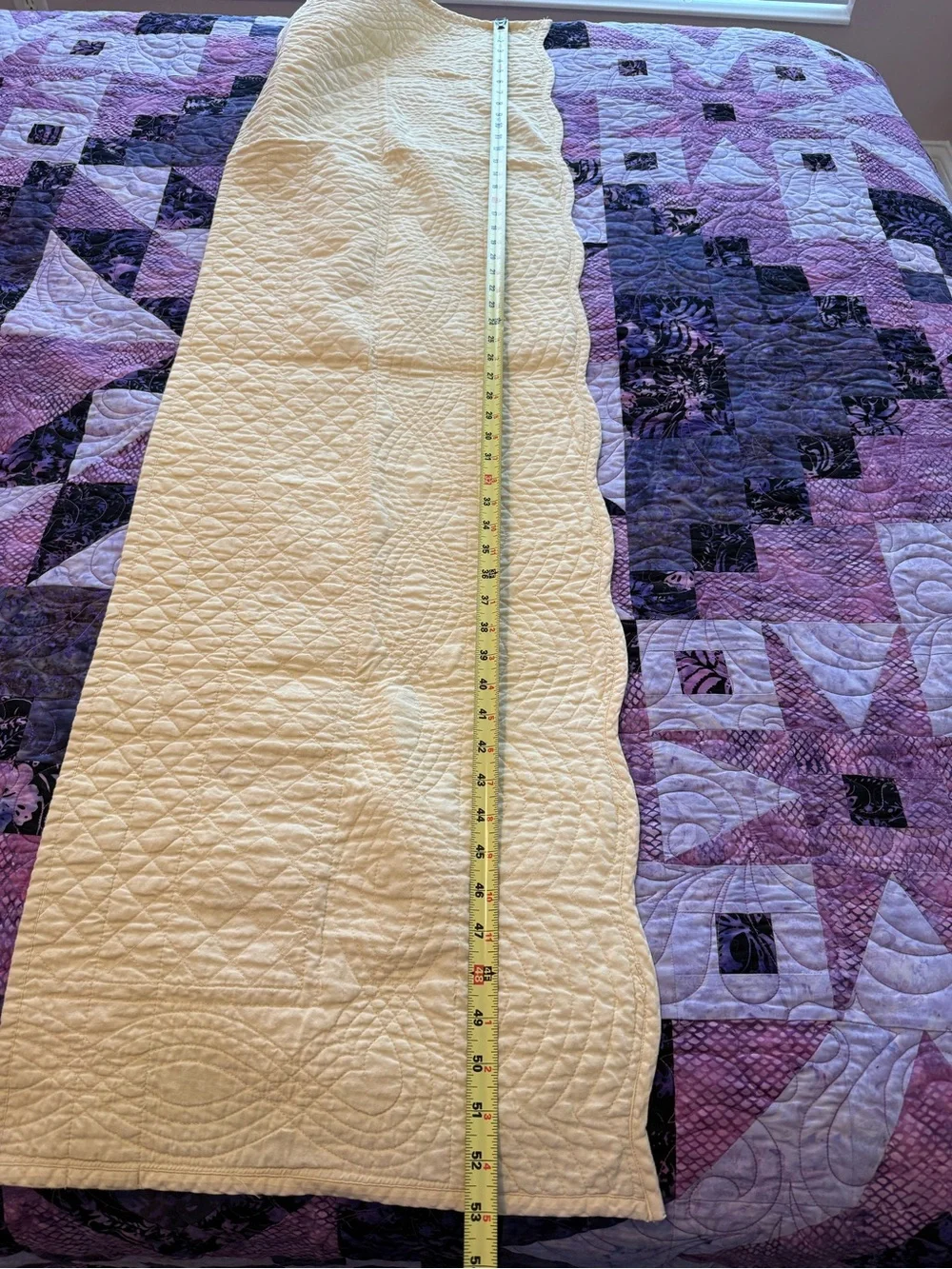 Classic Yellow Quilted Window Valance - Neutral Home Accents